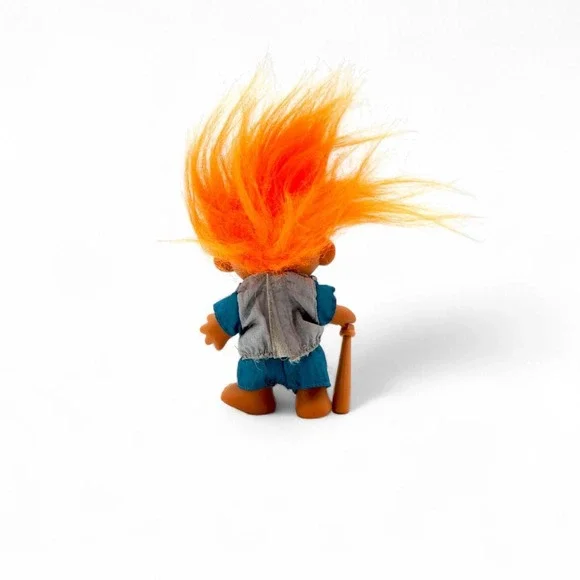 Vtg Russ Berrie Baseball Troll Doll Florida Marlins MLB with Bat & Ball 1990s - Picture 10 of 10